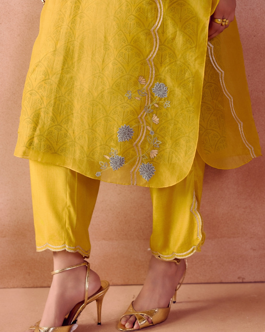 Mustard Kaftan Set