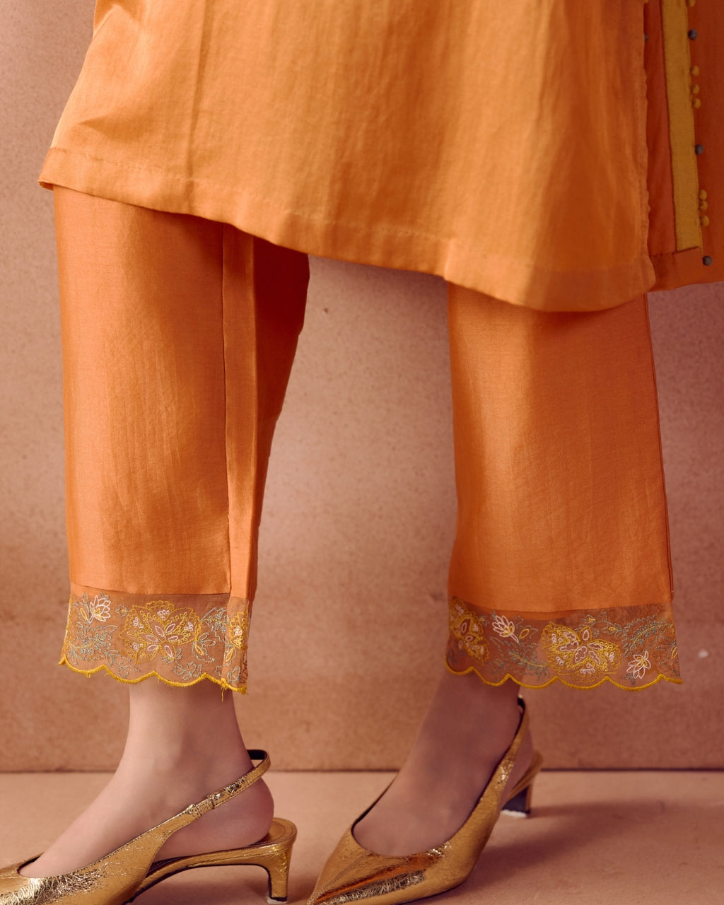 Rust Orange Kurta Set