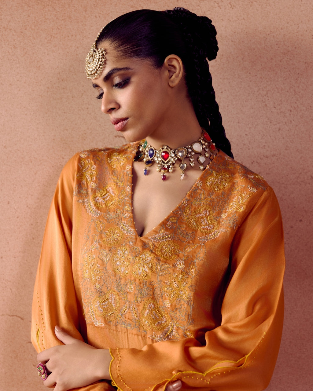 Rust Orange Kurta Set