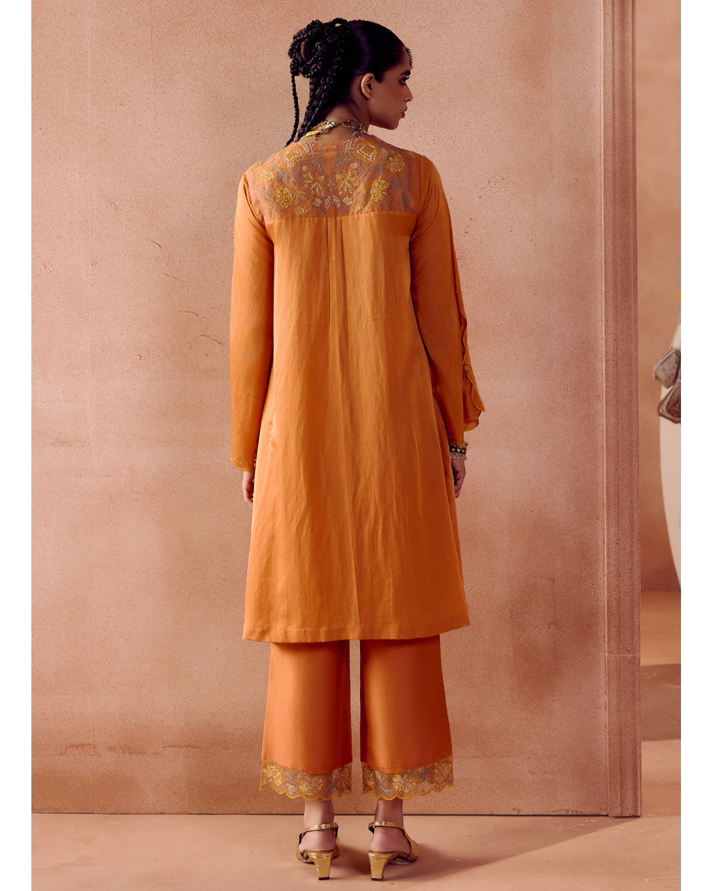Rust Orange Kurta Set