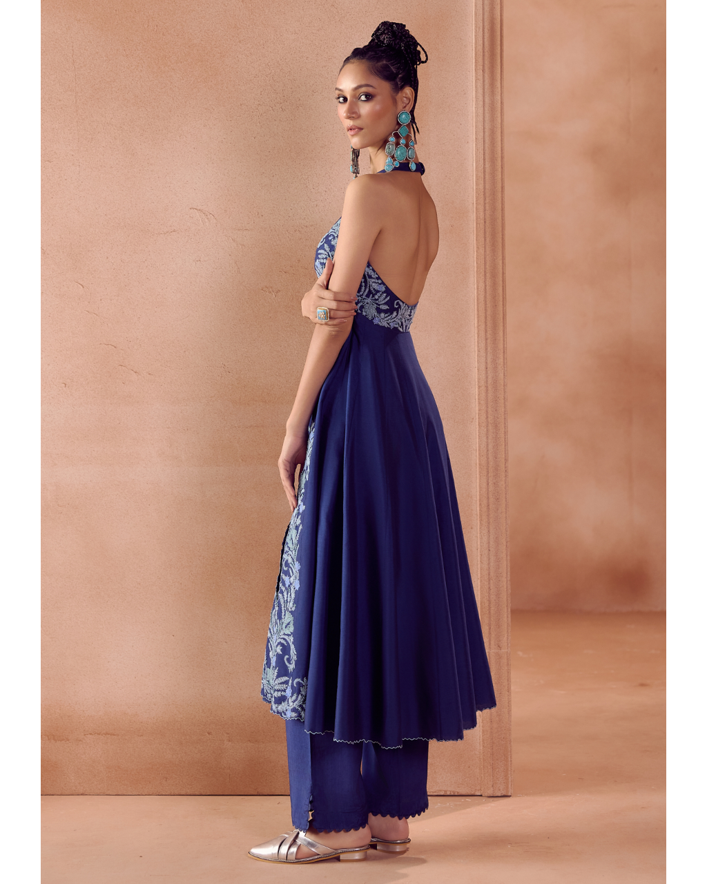 Blue Anarkali Set