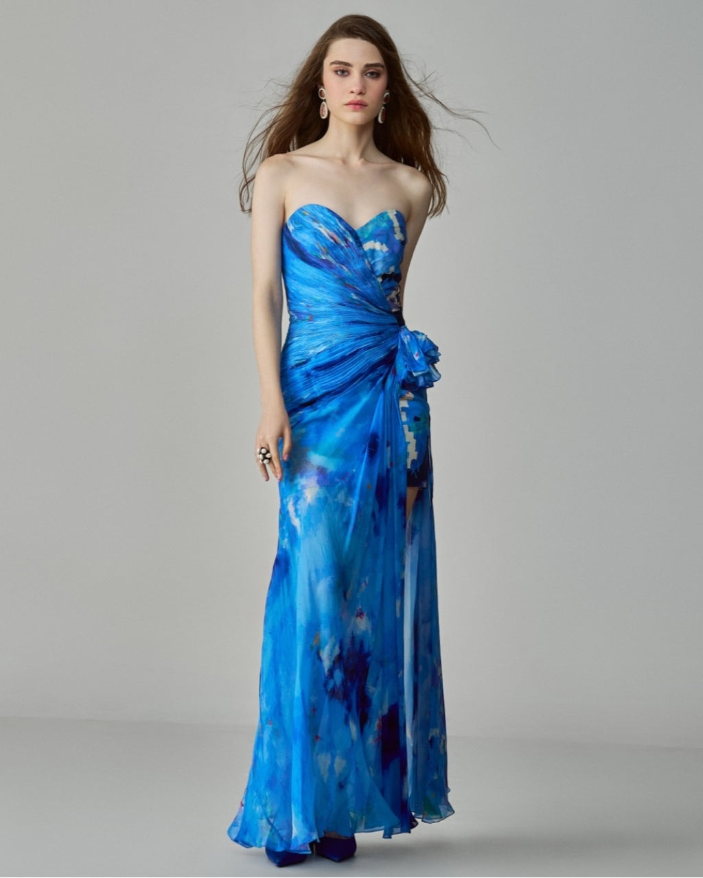 Blue Lily Off Shoulder Skirt Dress