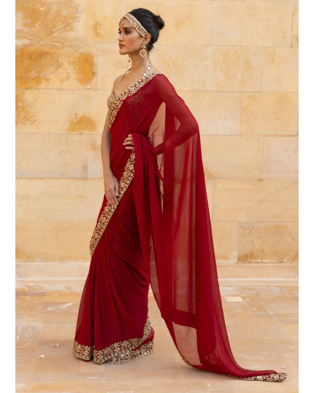 Classic Red Sari Set