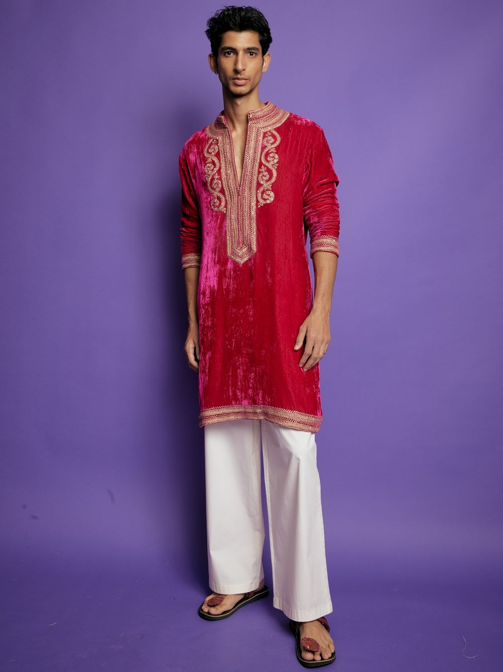 Gulabi Gulaal Embroidered Kurta Set