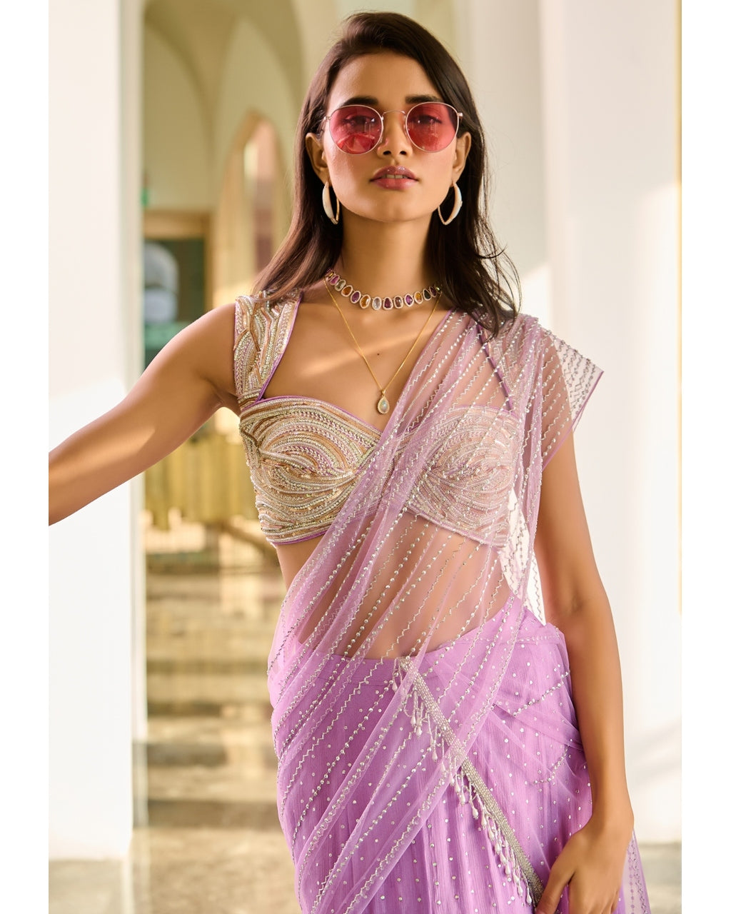 Violet Lehenga Set