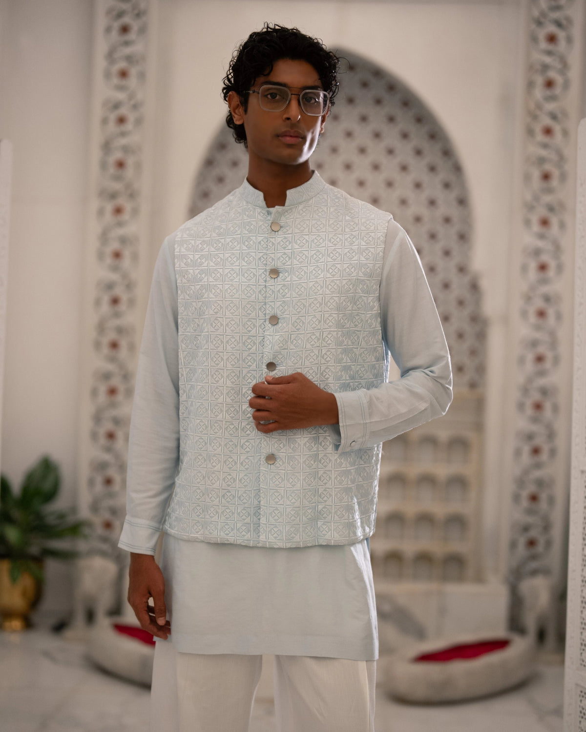 Ice Blue Bandi Three-Piece Set