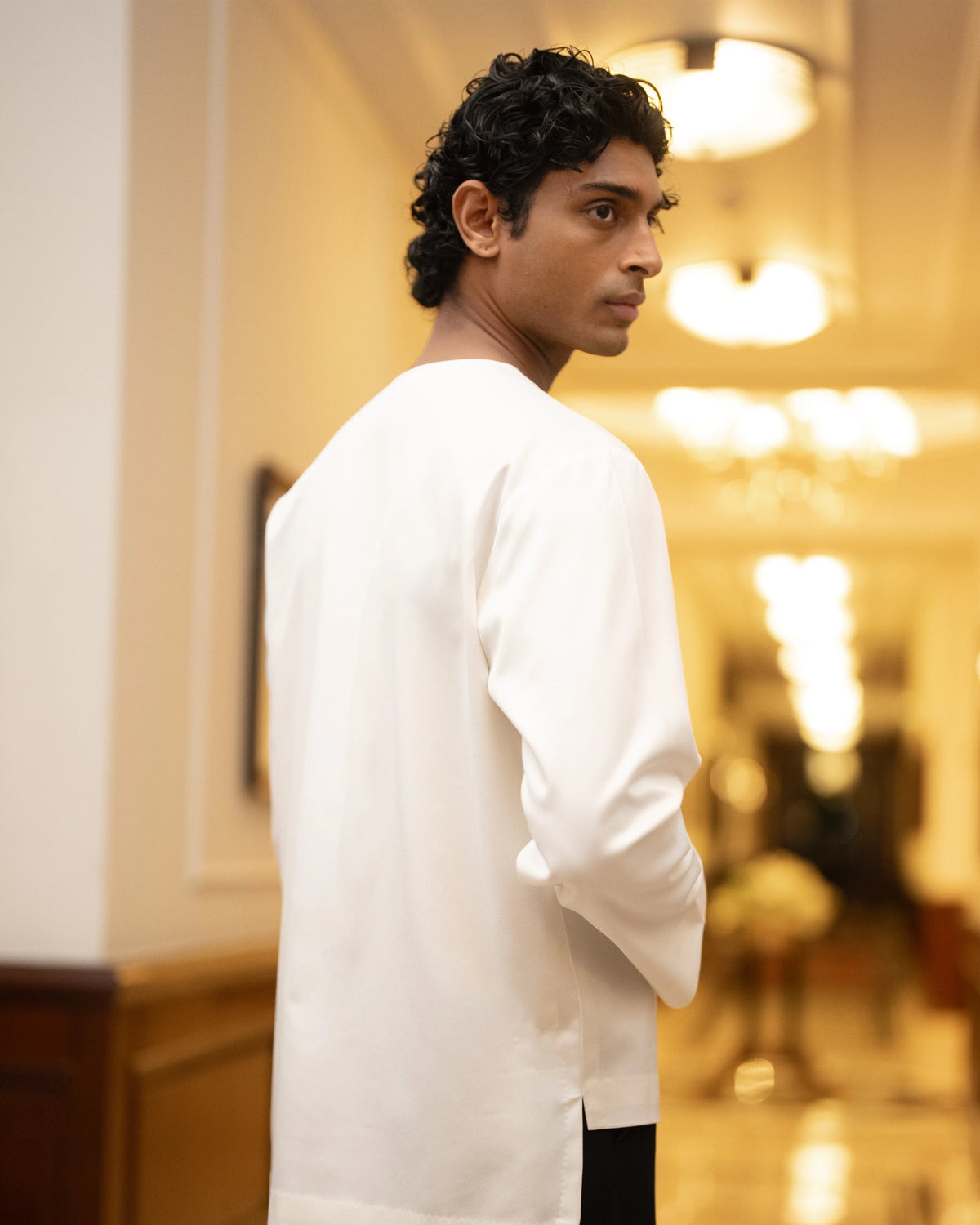 Ivory Overlap Shirt Kurta Set