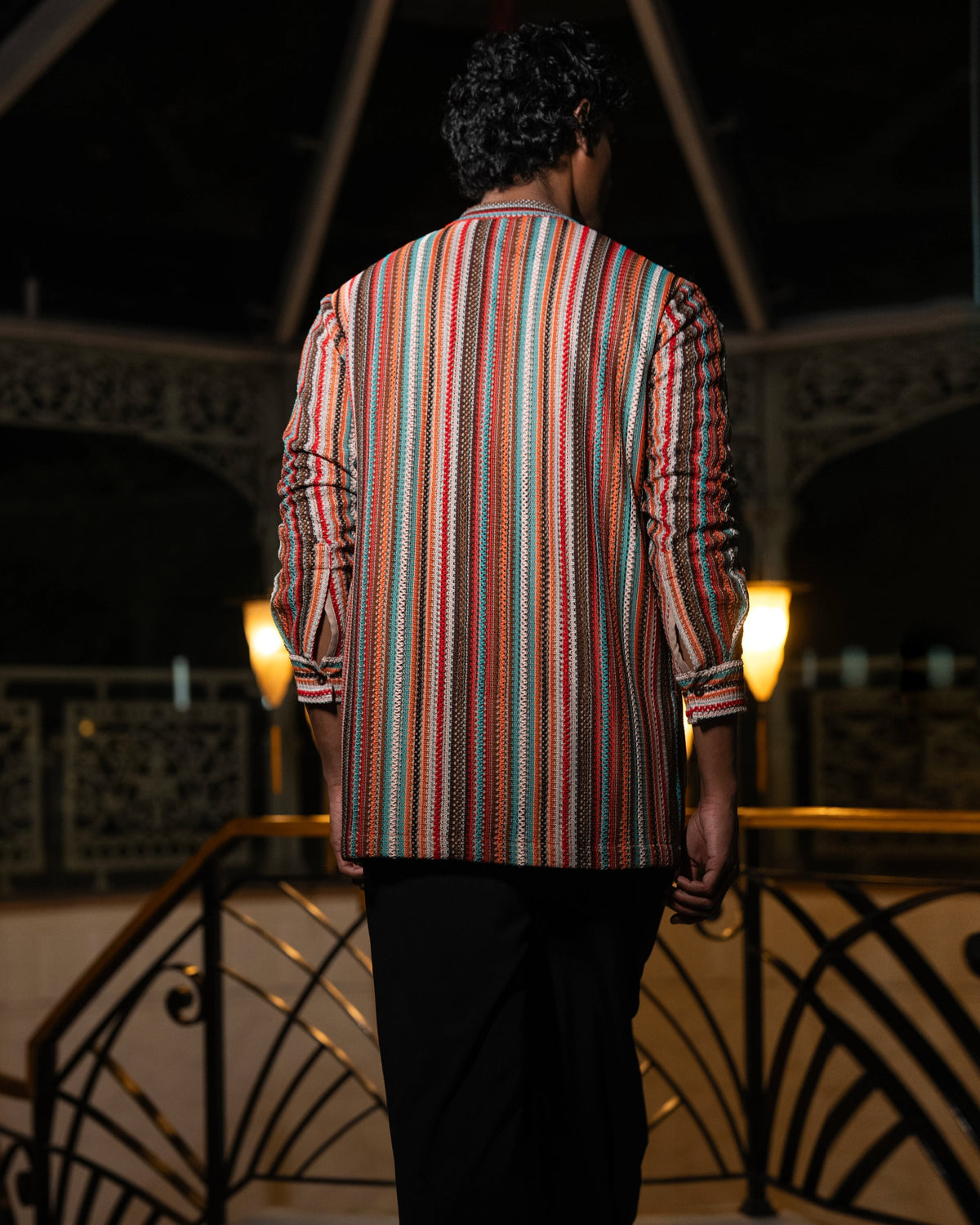 Multicolour Crochet Kurta Set