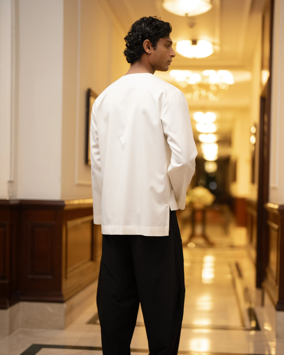 Ivory Overlap Shirt Kurta Set