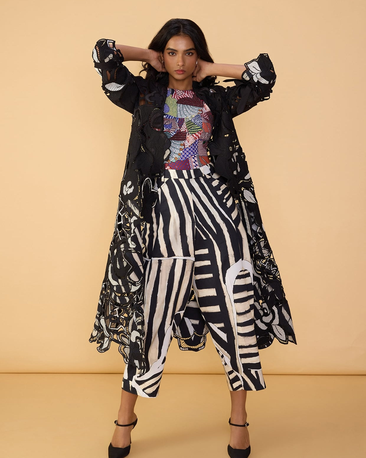 Mel Trench & Elira Bodysuit With Loly Trousers