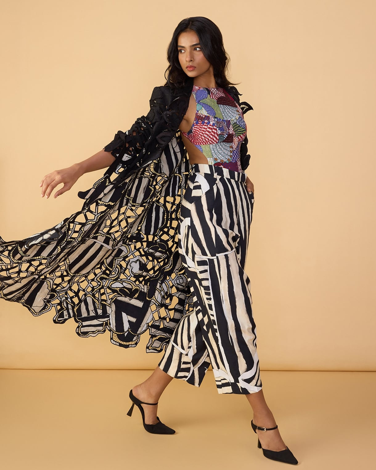 Mel Trench & Elira Bodysuit With Loly Trousers