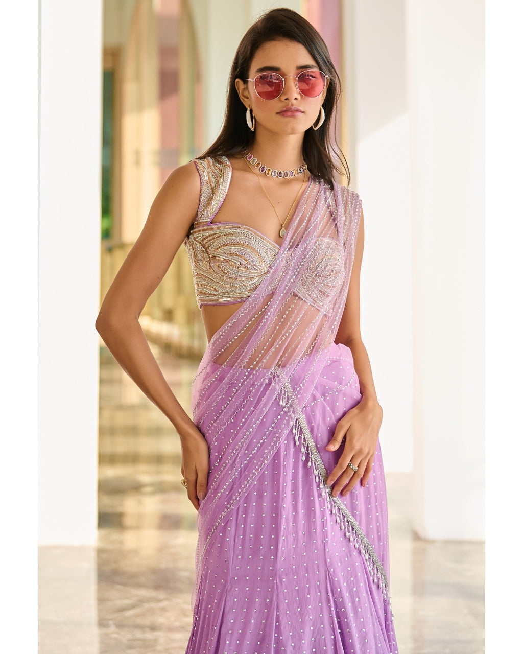 Violet Lehenga Set