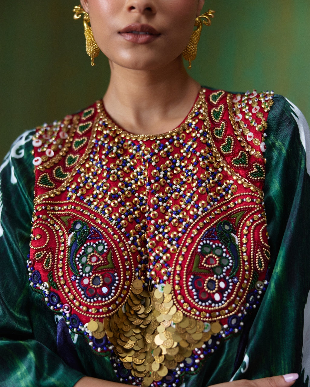 Firdaus Red Printed Kurta Set