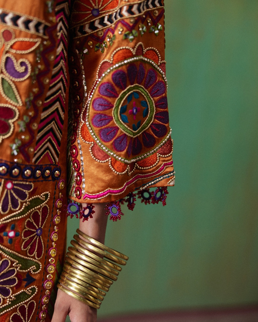 Mumtaz Orange Printed Kurta Set