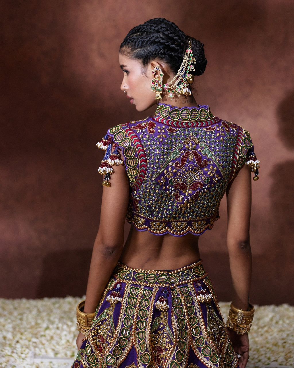 Padmini Purple Embroidered Lehenga Set