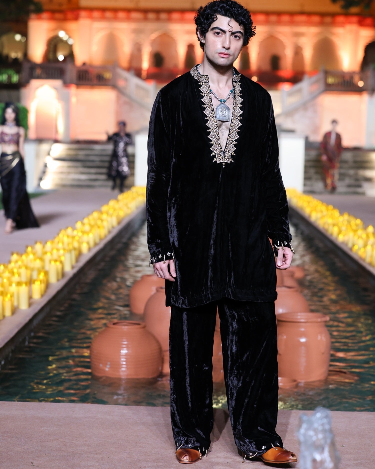 Amer Black Classic Kurta Set