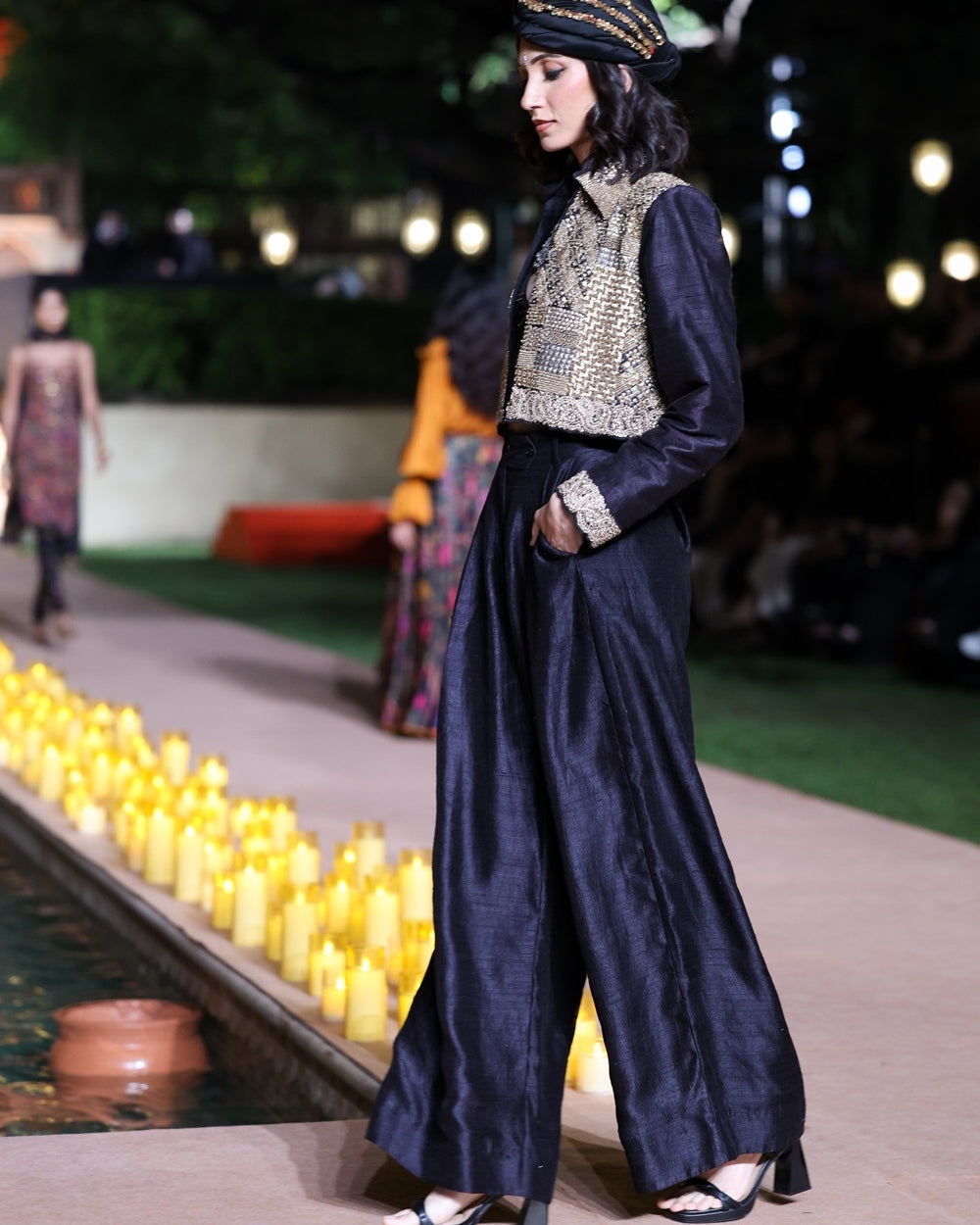 Black Jacket And Skirt Set