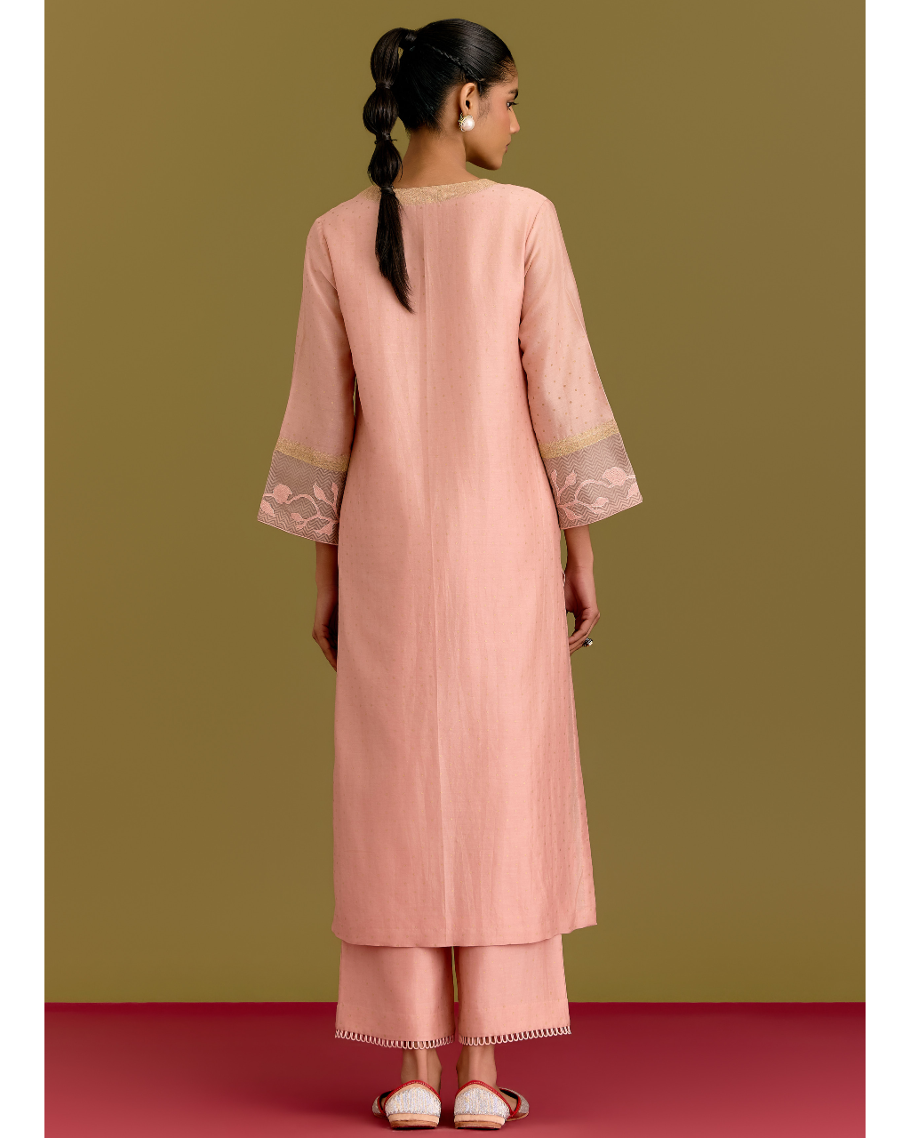 Pink Handpaint Kurta Set