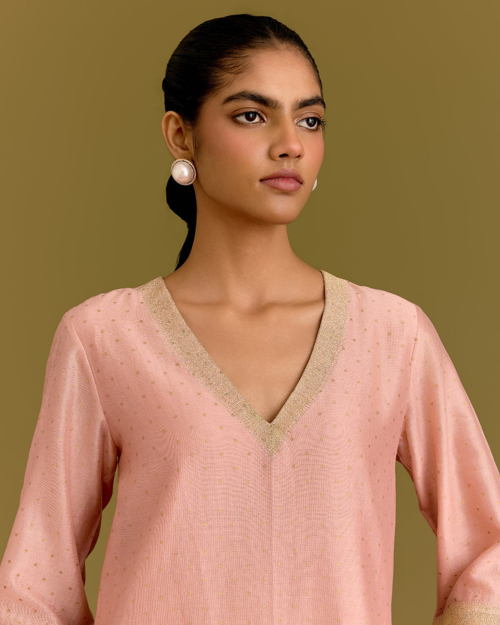 Pink Handpaint Kurta Set