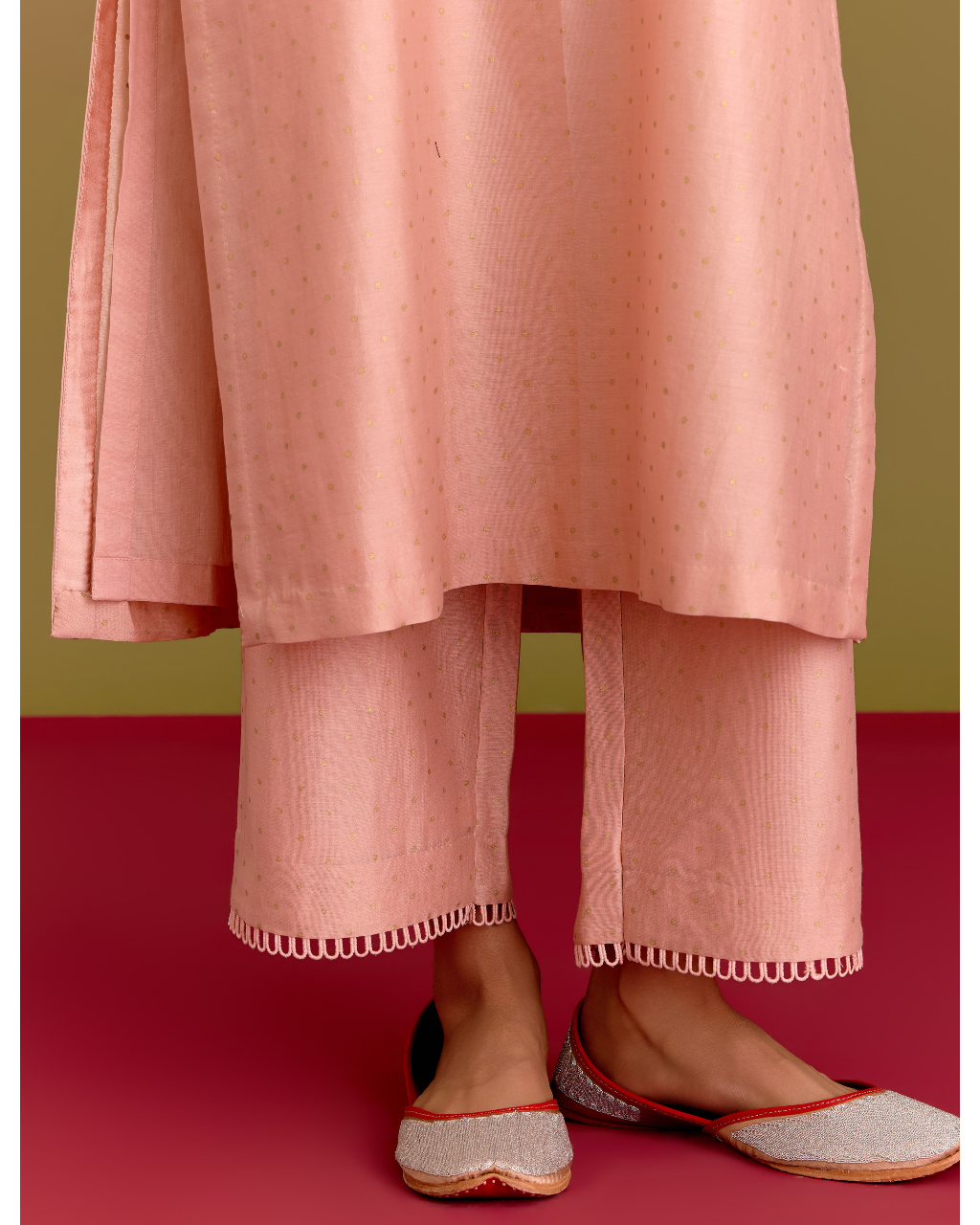 Pink Handpaint Kurta Set