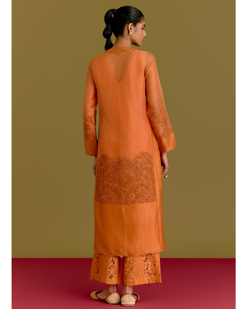 Orange Kurta Set