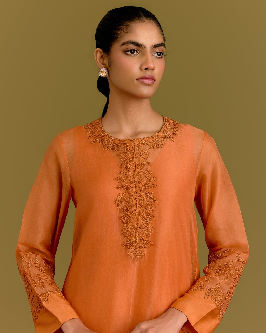 Orange Kurta Set
