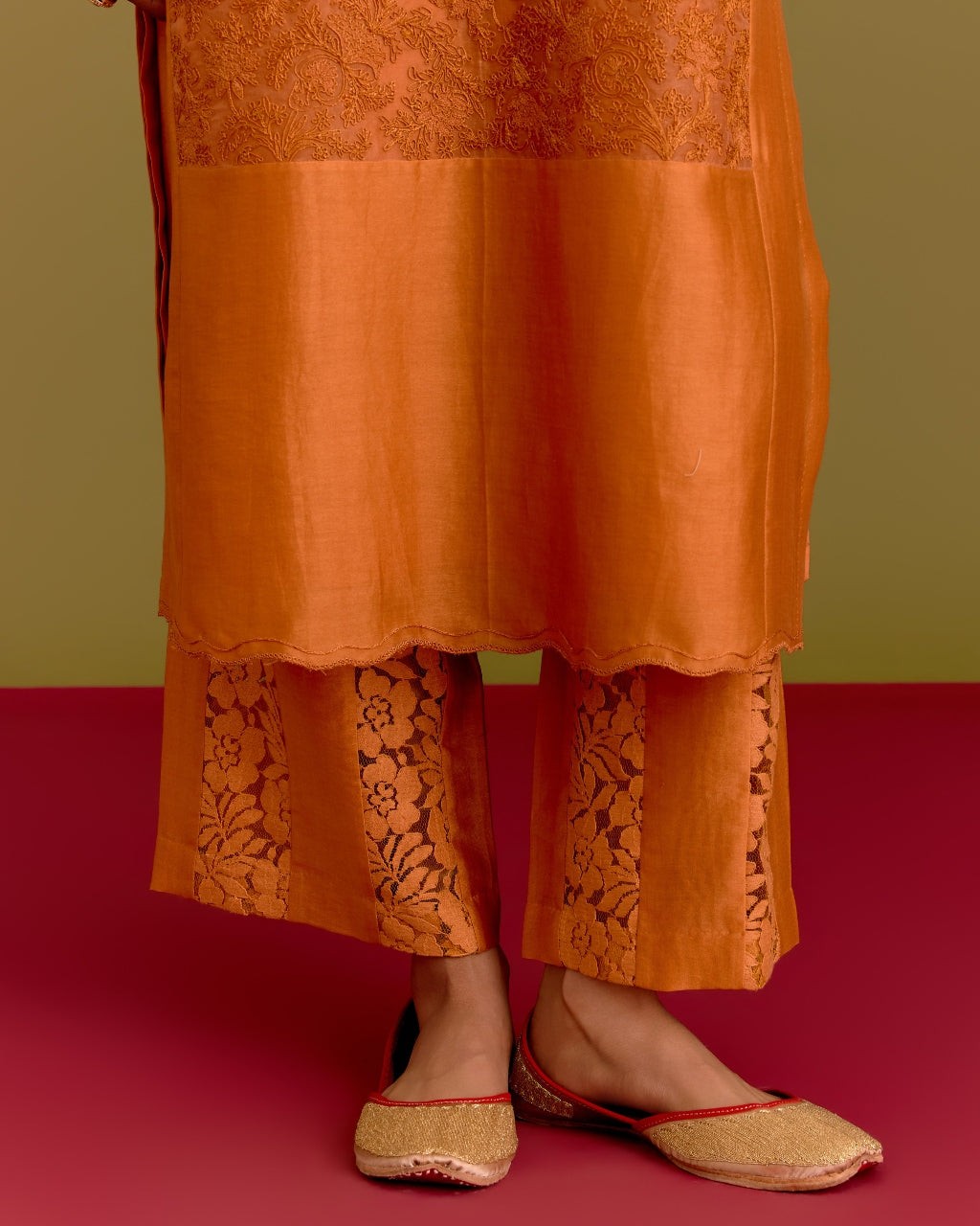 Orange Kurta Set