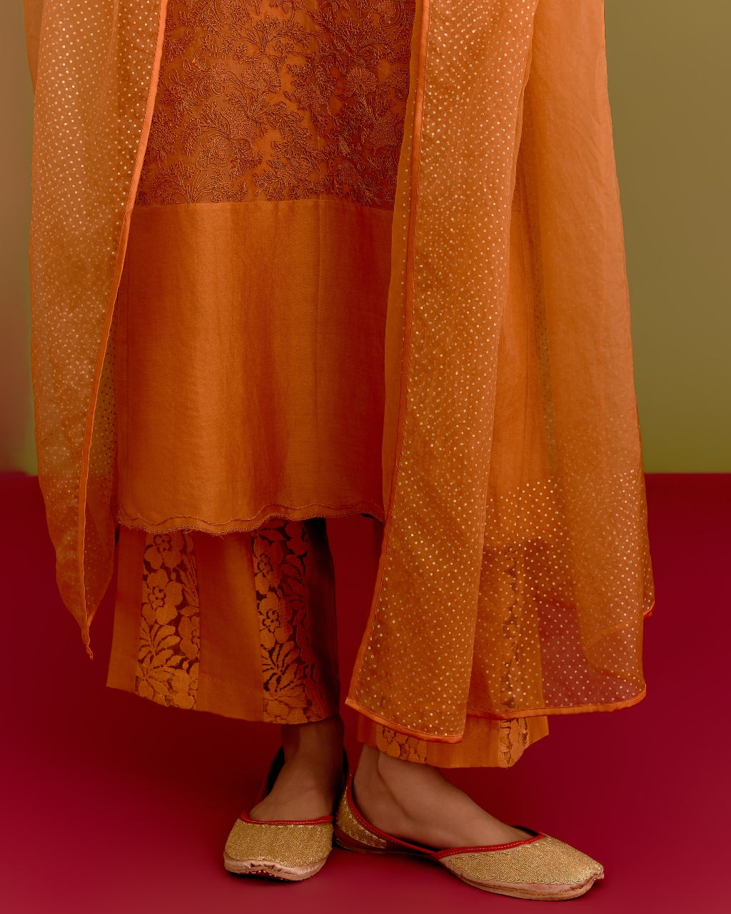 Orange Kurta Set