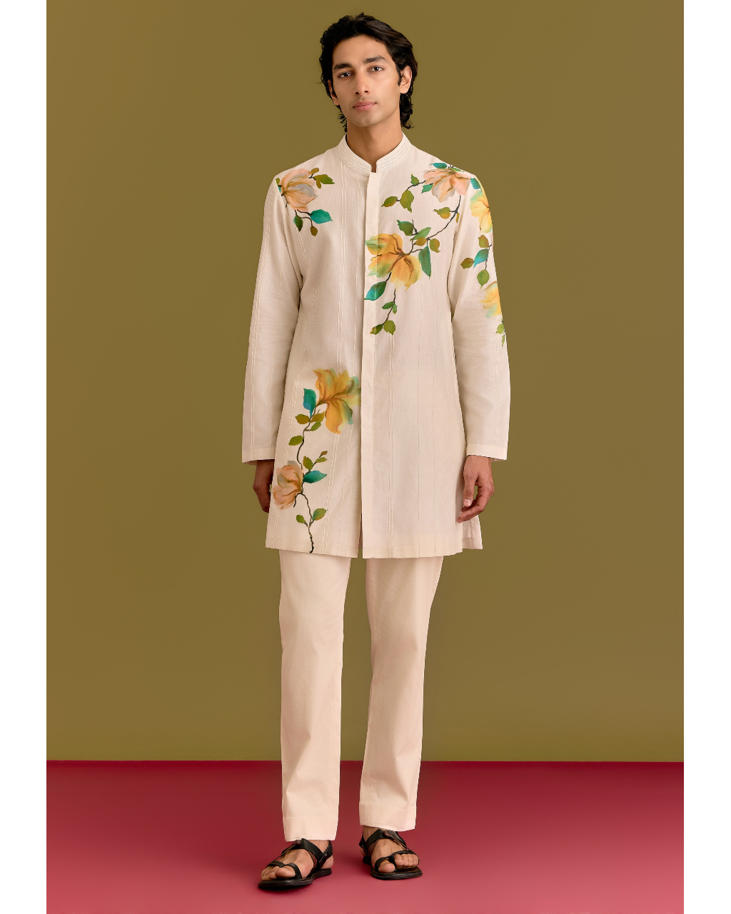 Ivory Handpainted Kurta Set