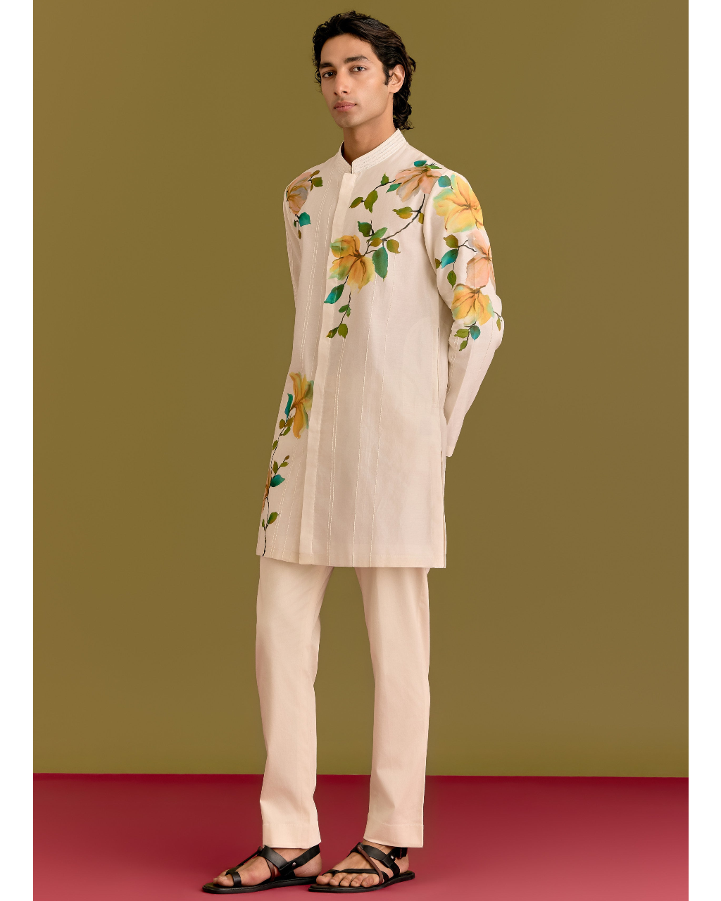 Ivory Handpainted Kurta Set