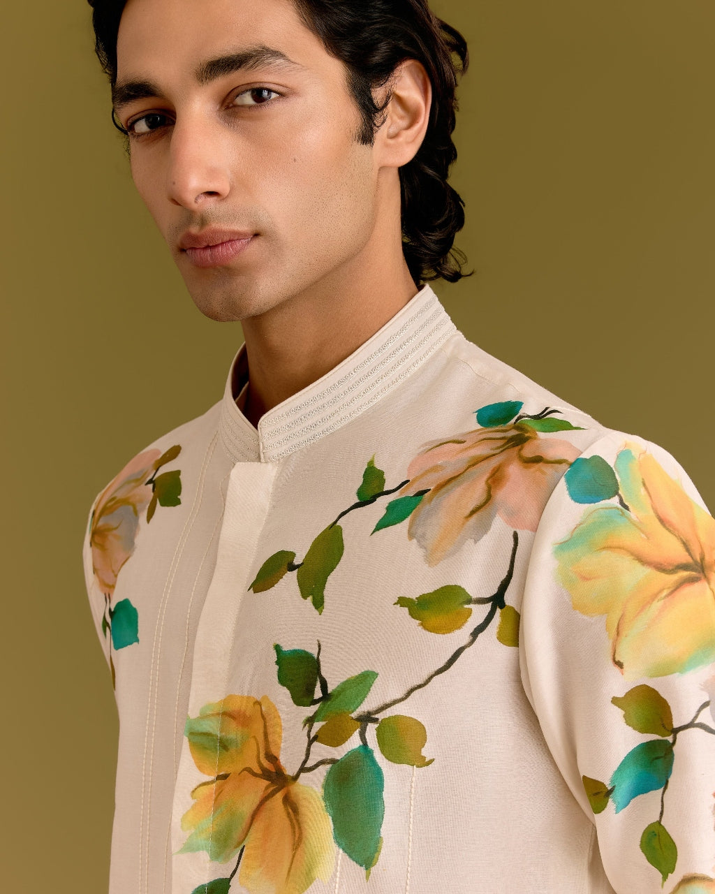 Ivory Handpainted Kurta Set