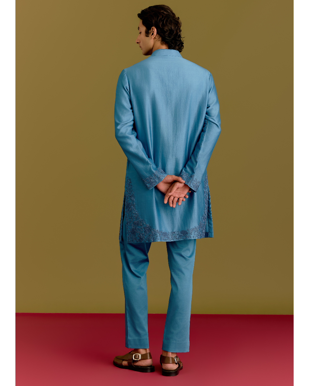 Blue Embroidered Kurta Set