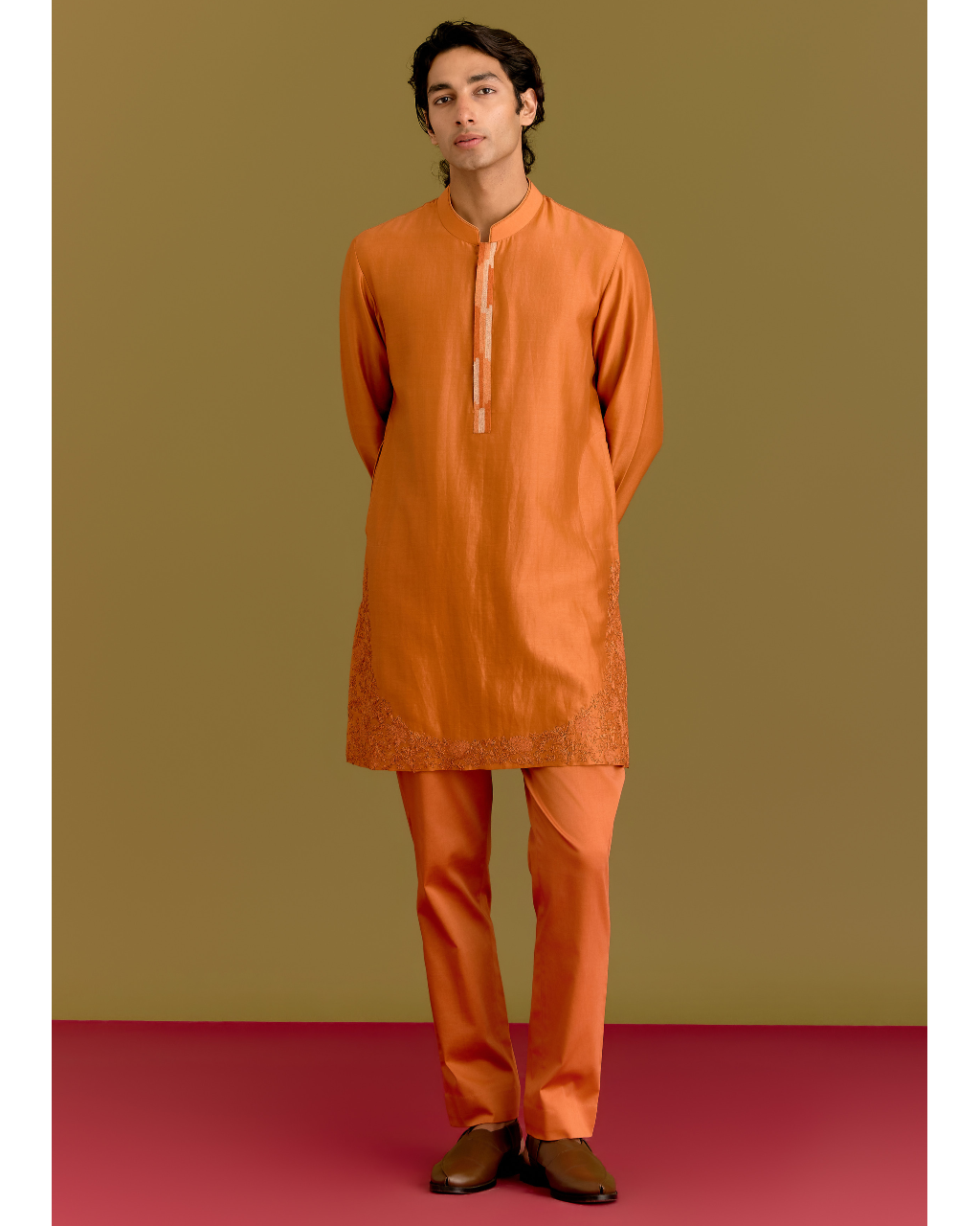 Orange Kurta Set