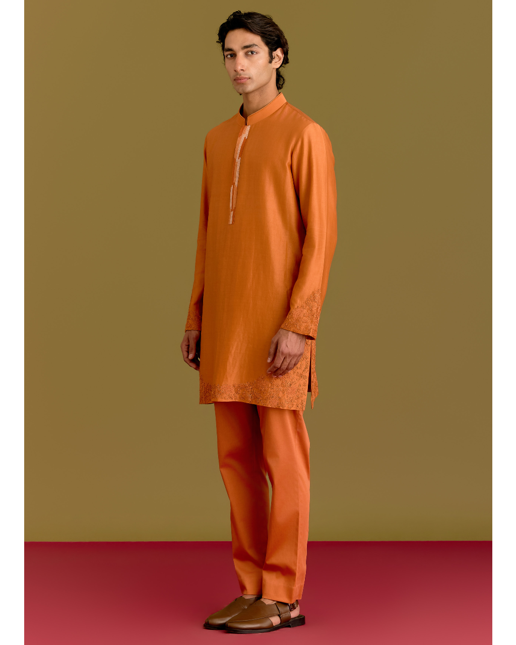 Orange Kurta Set