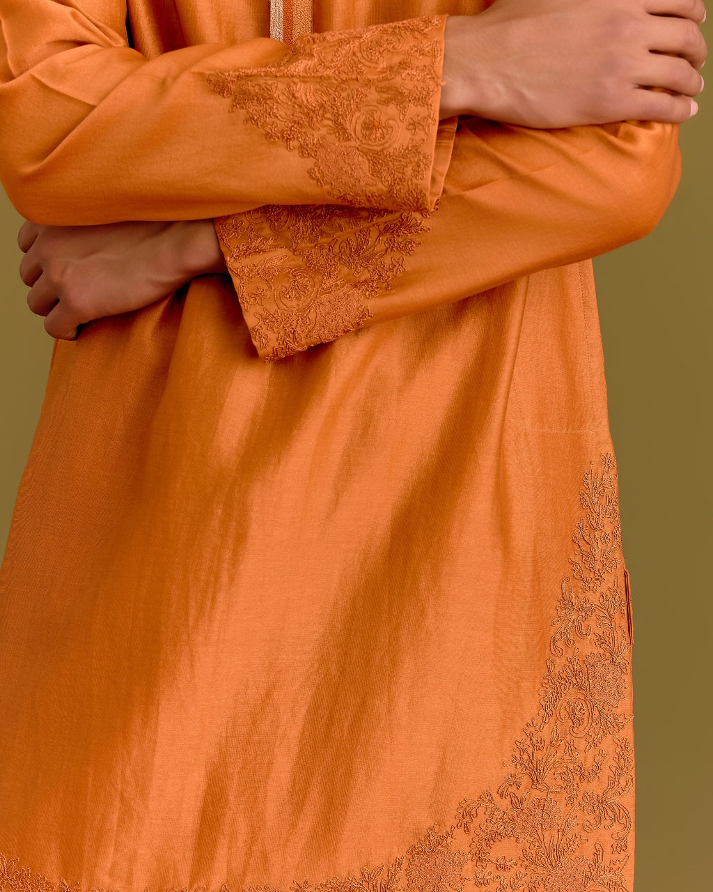 Orange Kurta Set