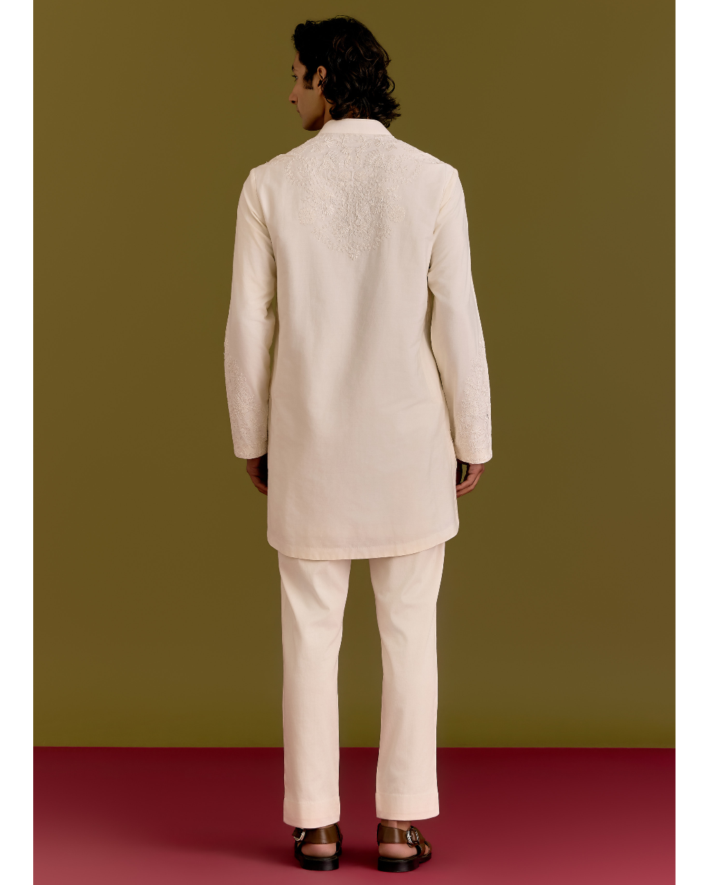Ivory Embroidered Kurta Set