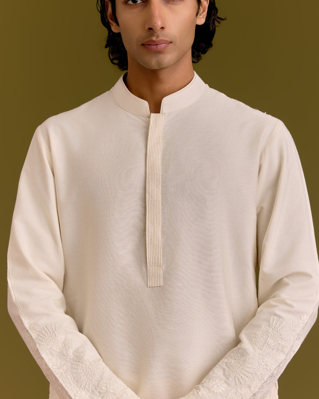 Ivory Embroidered Kurta Set