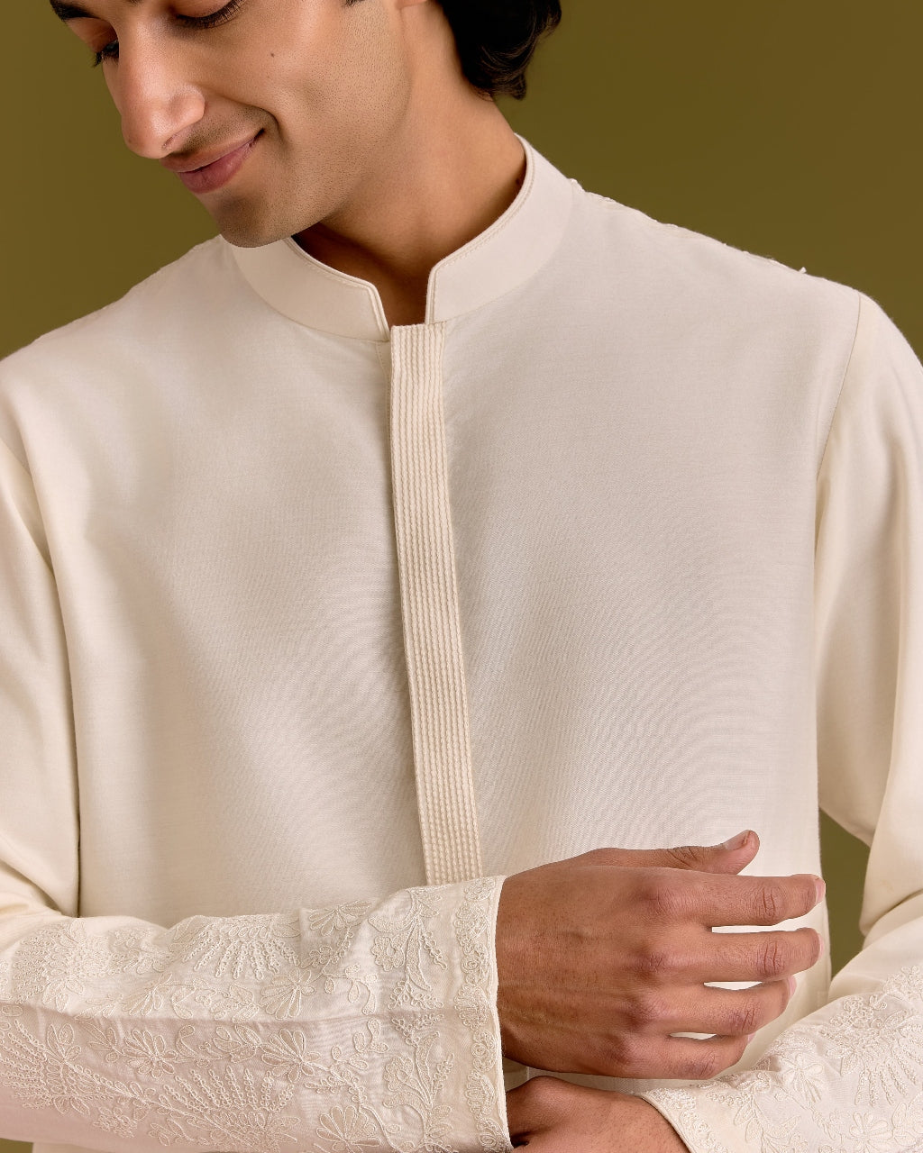 Ivory Embroidered Kurta Set