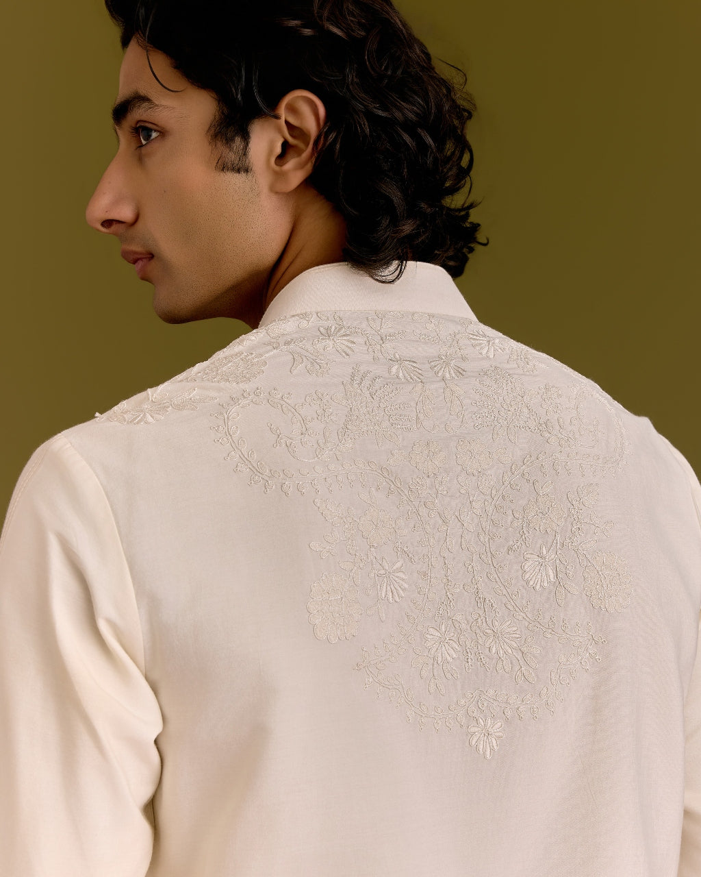 Ivory Embroidered Kurta Set
