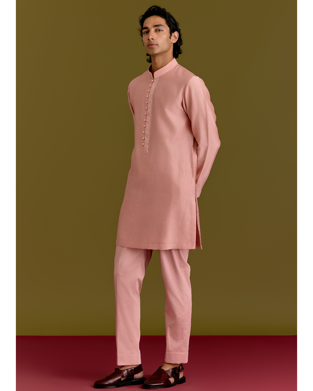 Blush Embroidered Bundi Set