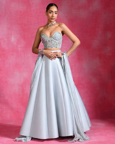 Blue Fitoor Lehenga Set