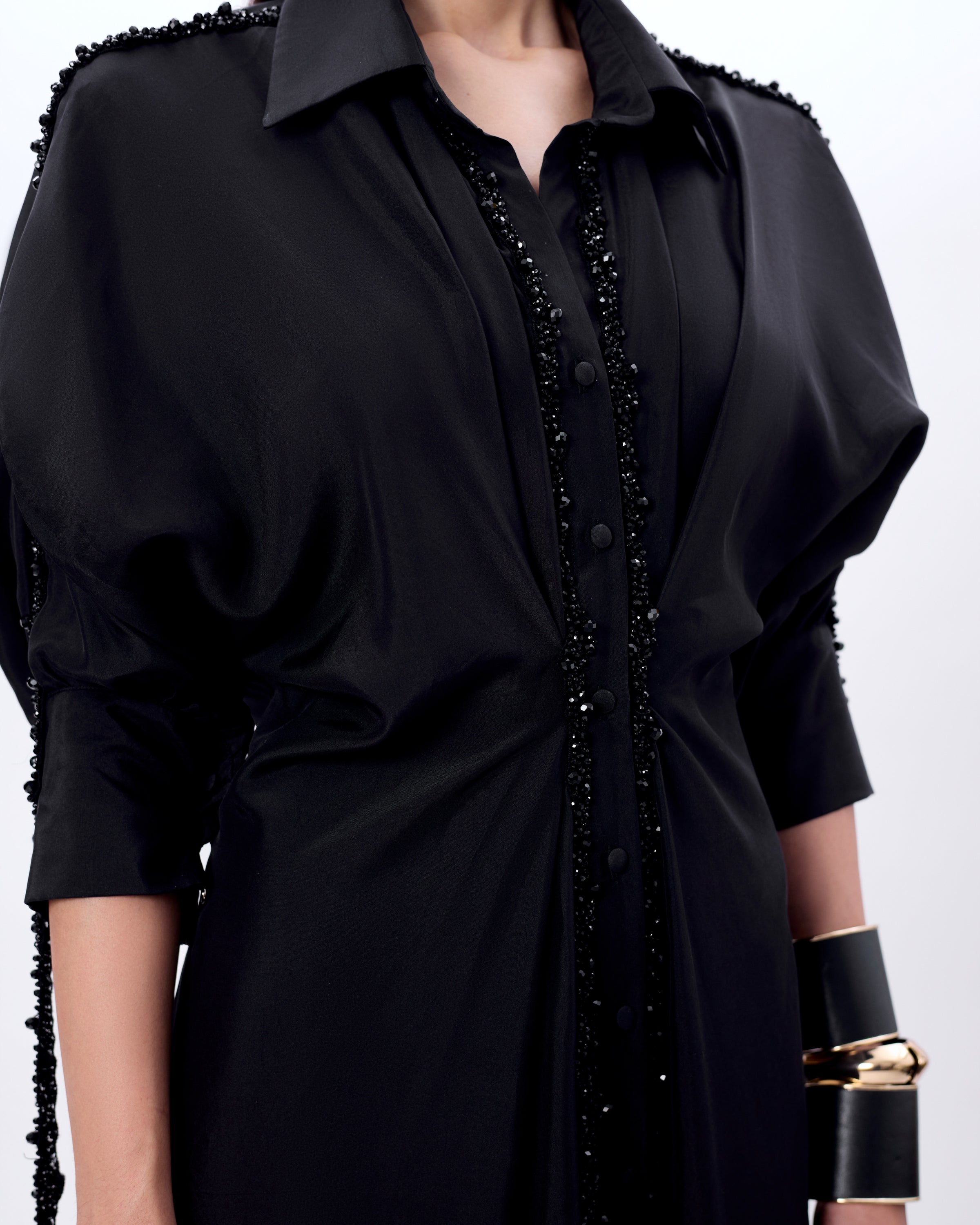 Black Embroidered Eve Dress