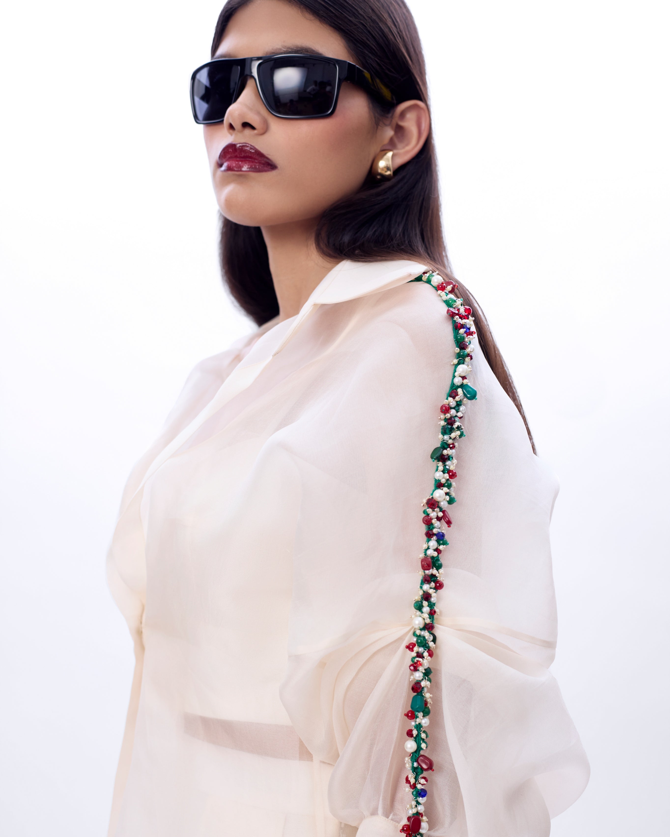 Ivory Embroidered Bolero Jacket, Bustier & Daria Skirt