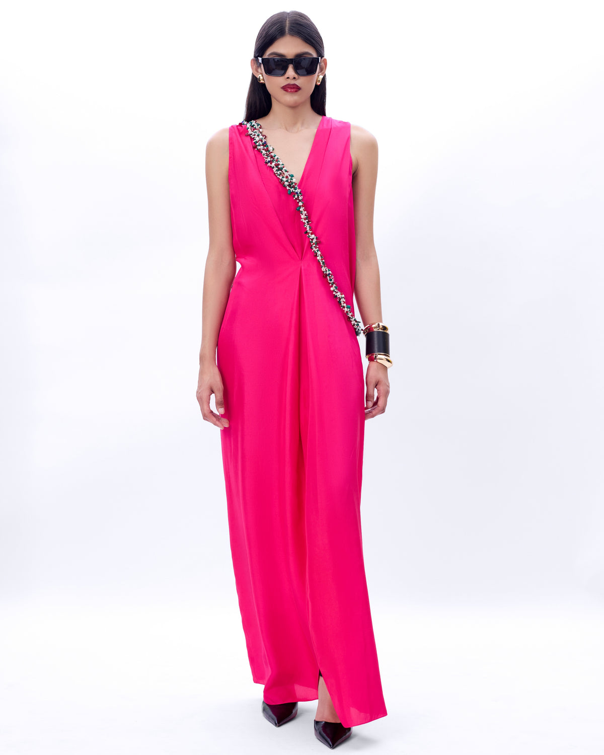 Embroidered Sleeveless Eve Dress