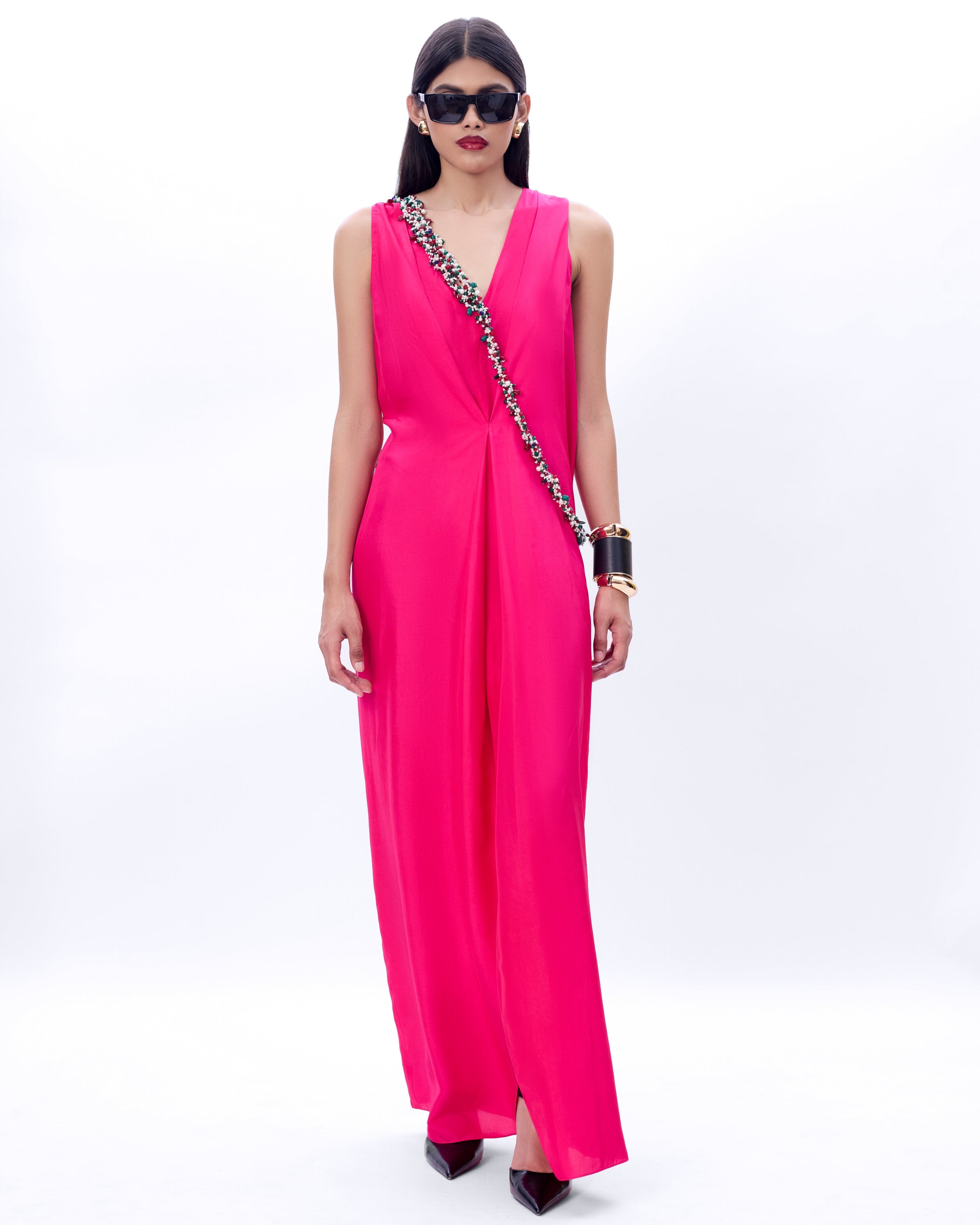 Embroidered Sleeveless Eve Dress