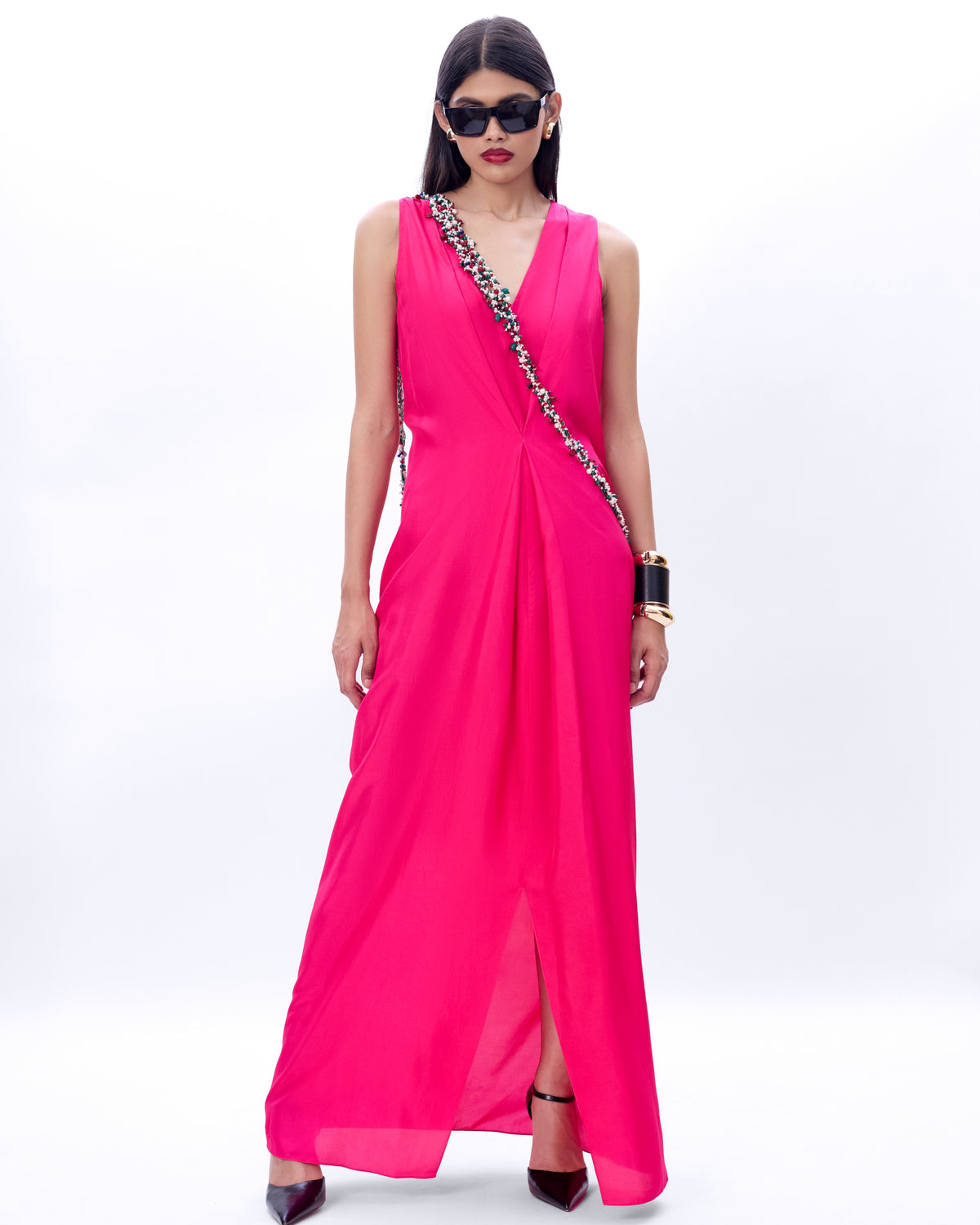 Embroidered Sleeveless Eve Dress