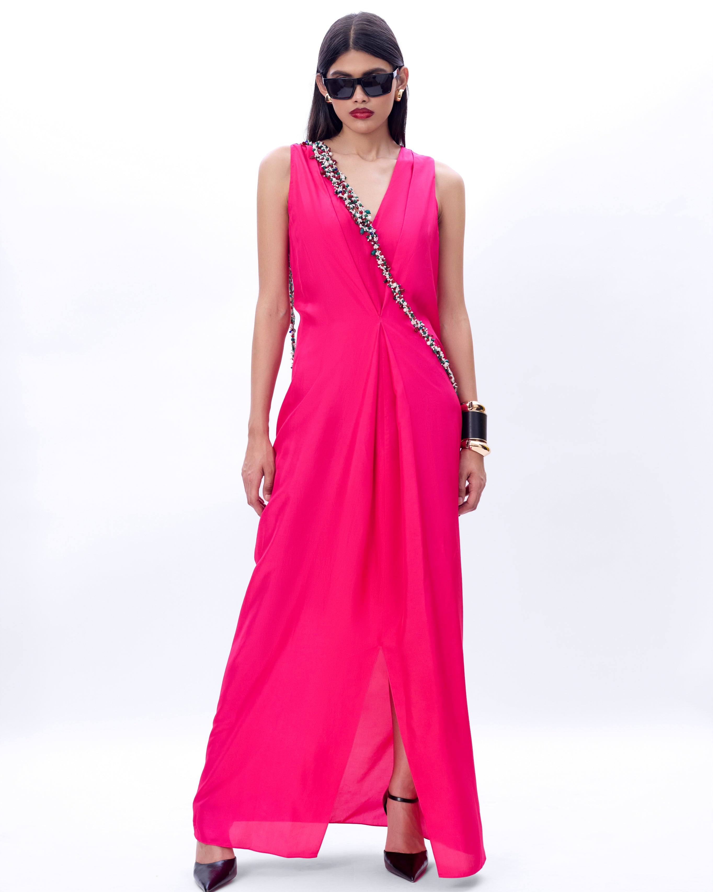 Embroidered Sleeveless Eve Dress