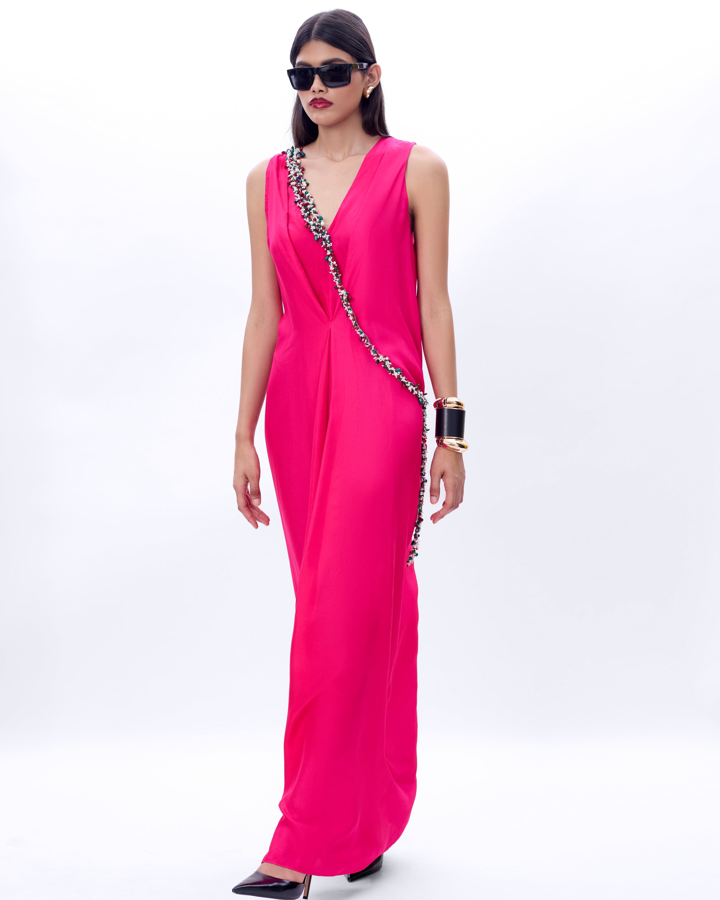 Embroidered Sleeveless Eve Dress