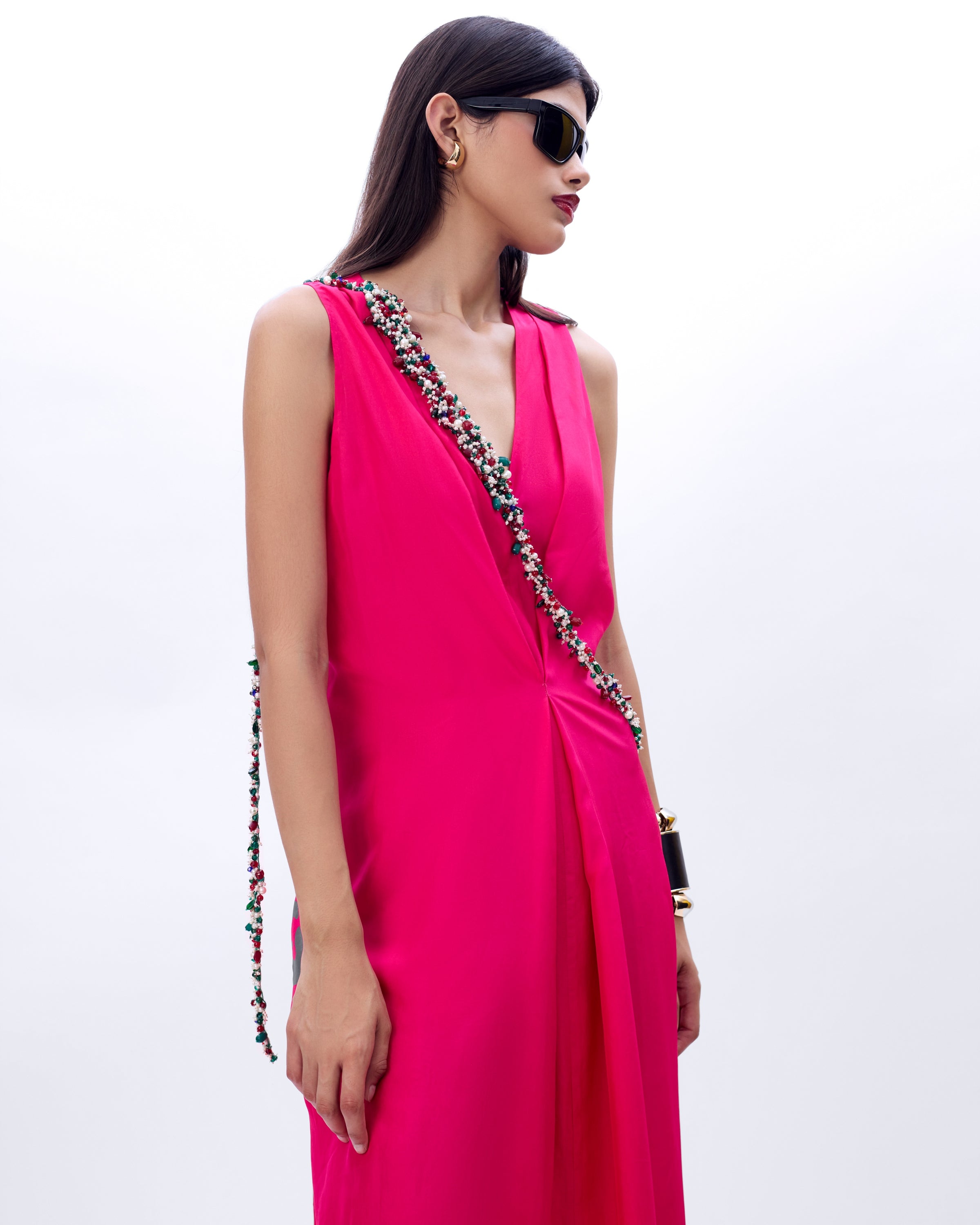 Embroidered Sleeveless Eve Dress