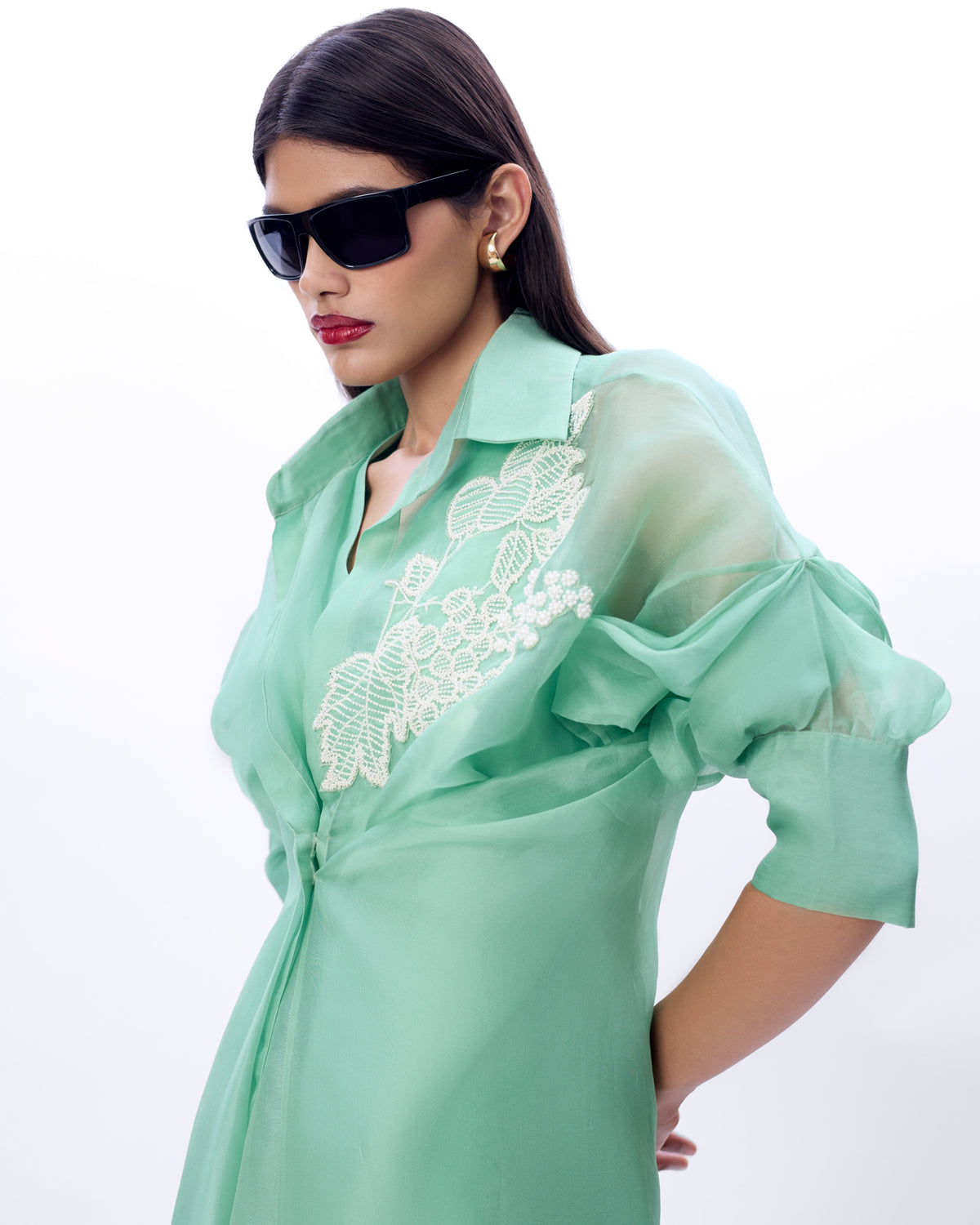 Embroidered Pearl Audray